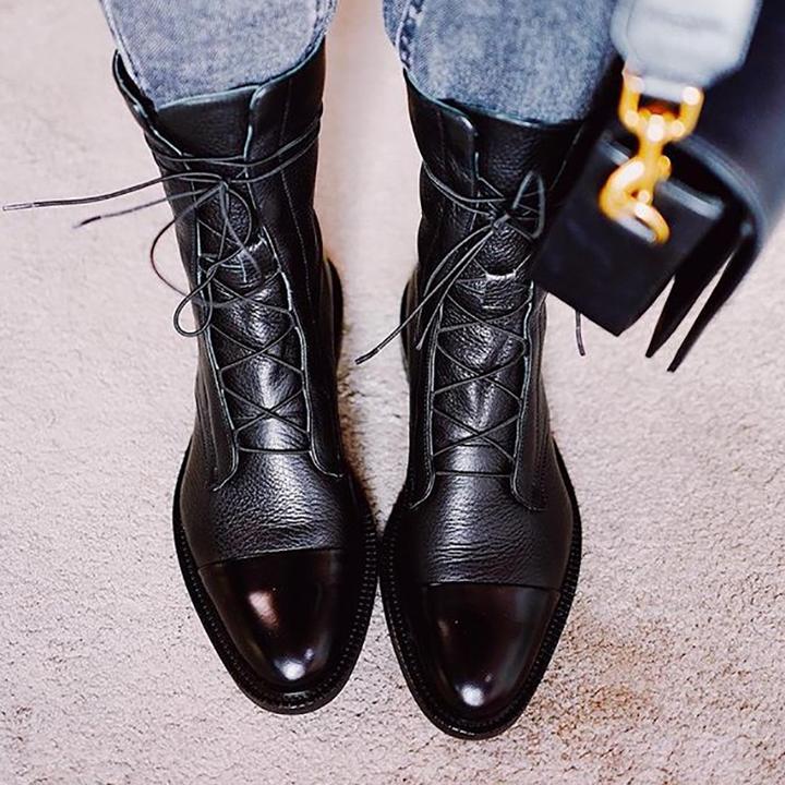 Sophia | Elegant Lace-Up Ankle Boots Image