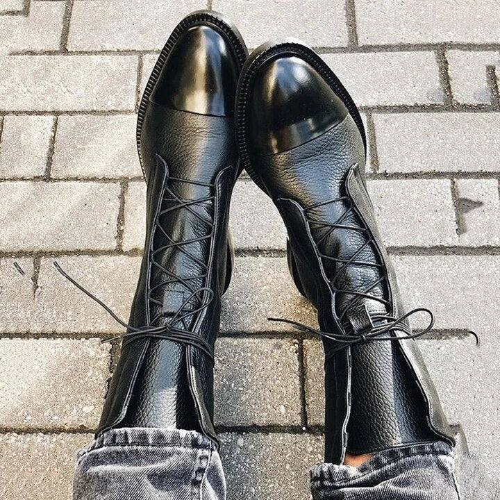 Sophia | Elegant Lace-Up Ankle Boots Image