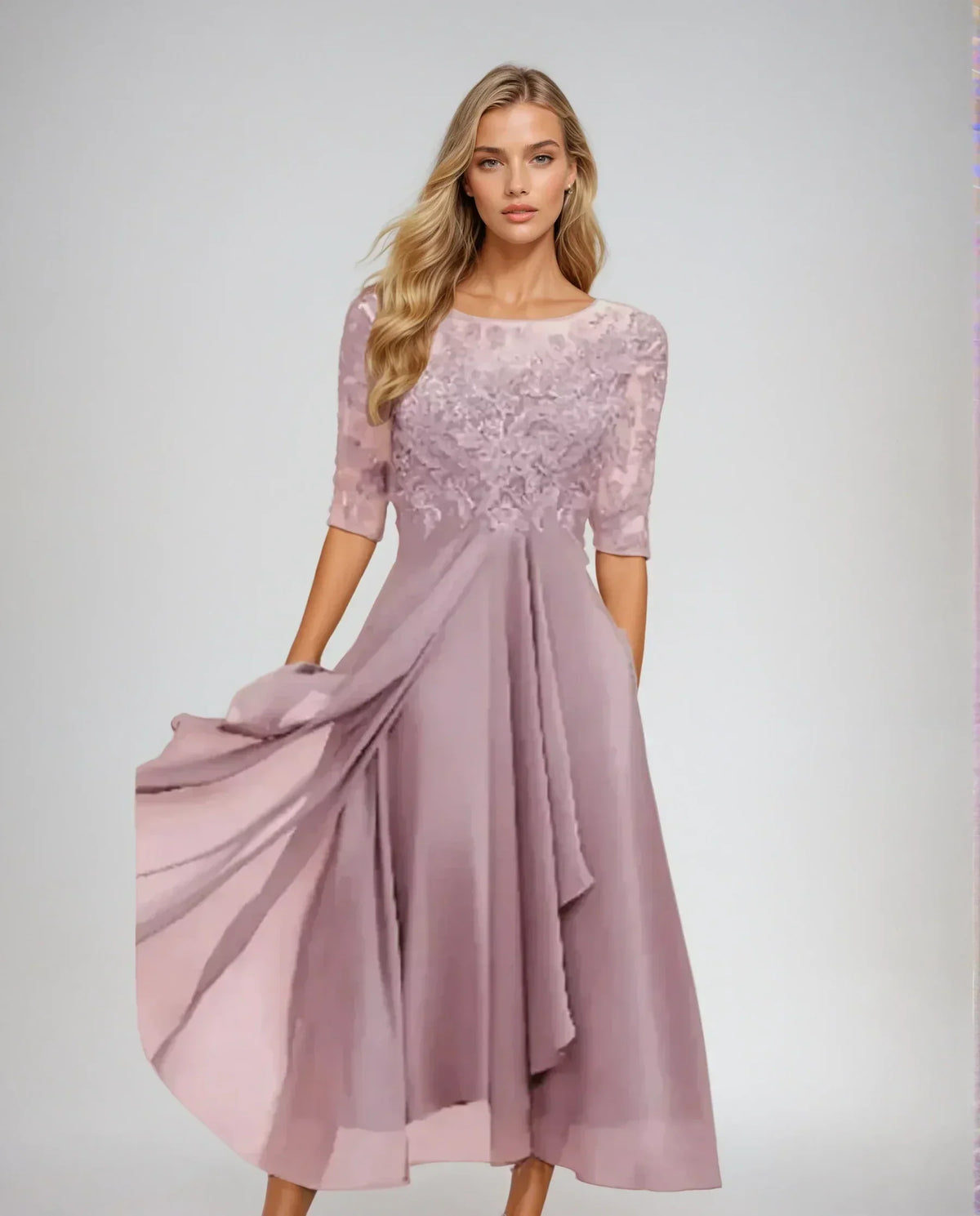 Adelaide | Elegant Lace Midi Dress Image