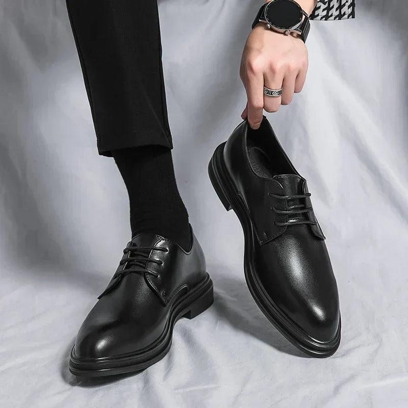 Winston | Polished Lace-Up Derby Shoes Image