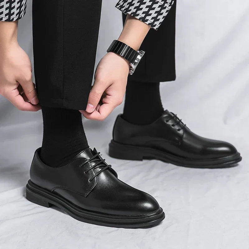 Winston | Polished Lace-Up Derby Shoes Image