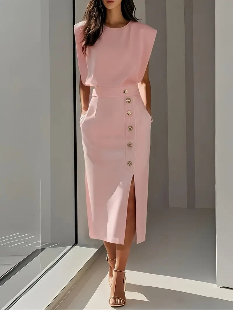 Dalia | Midi Dress with Side Slit Image