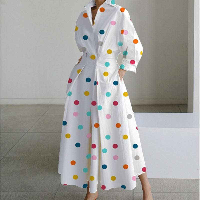 Alora | Elegant Front Wrap Collared Maxi Dress Image