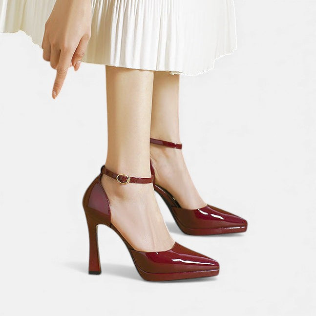 Evette | Stylish Ankle Strap Pointed Heels Image
