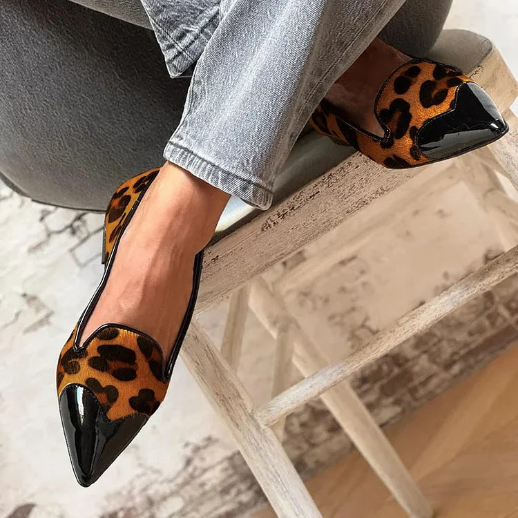 Riley | Refined Animal Print Ballet Pointed Flats Image
