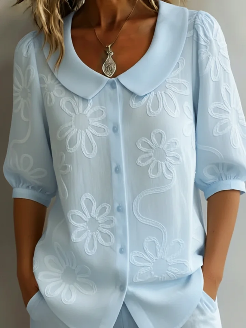 Alyssa | Stylish Embroidered Floral Blouse Image