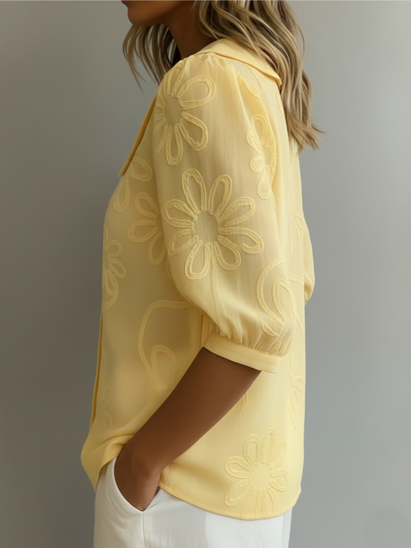 Alyssa | Stylish Embroidered Floral Blouse Image