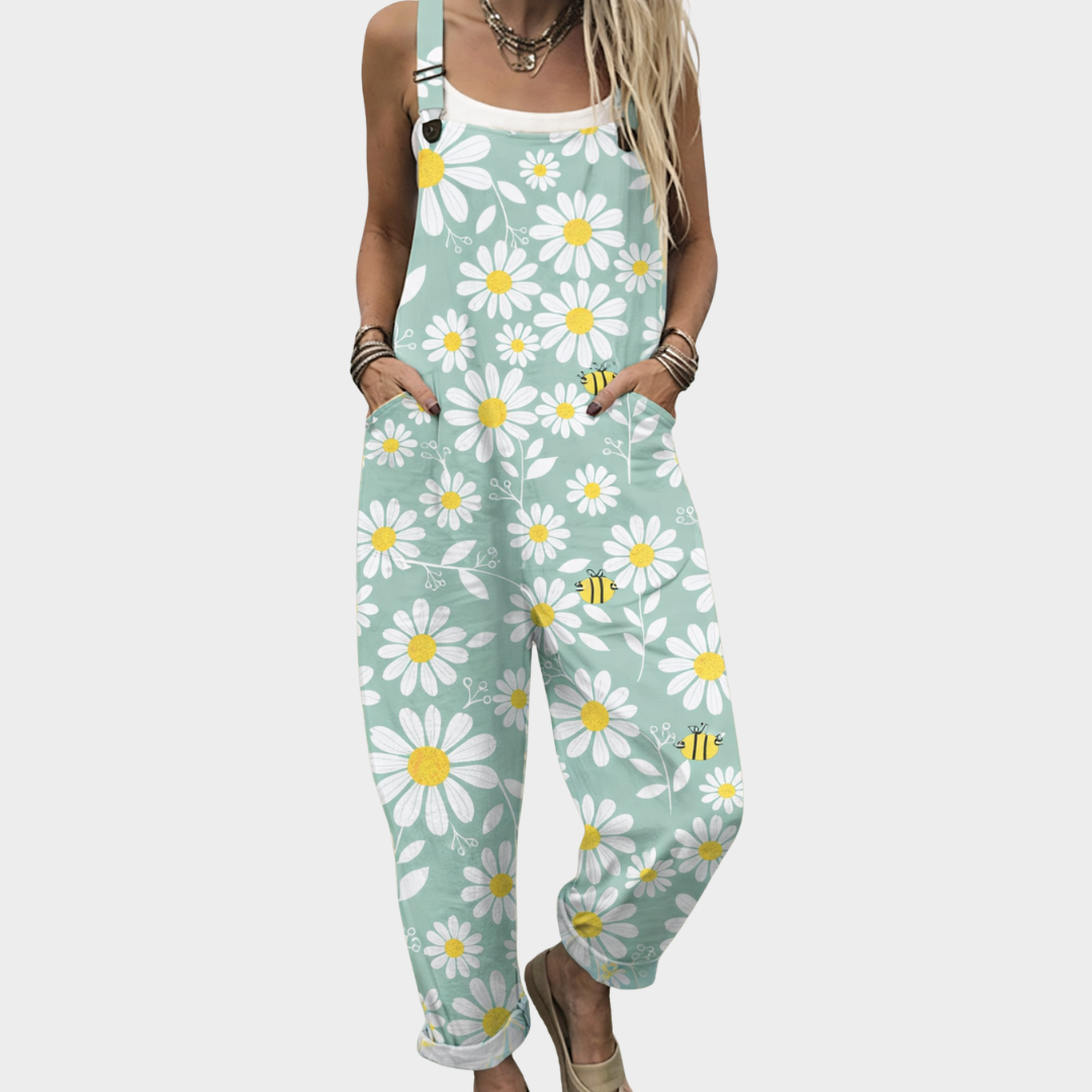 Priscilla | Casual Floral Art Jumpsuit Image