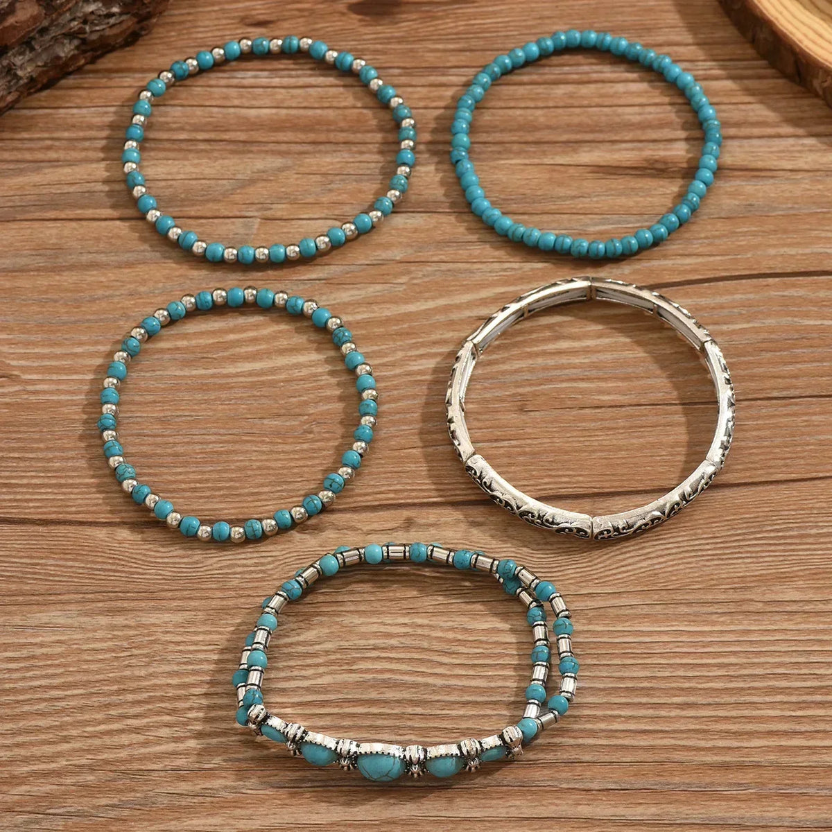 Pauline | Stylish Boho Turquoise Beads Bracelets