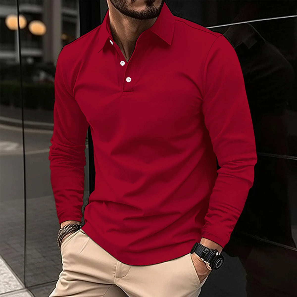 Luca | Smart Casual Long-Sleeved Polo