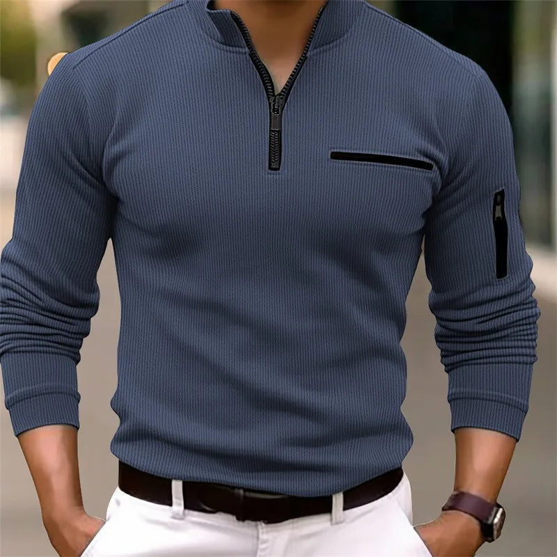 Logan | Classic Quarter Zip Sweater Image