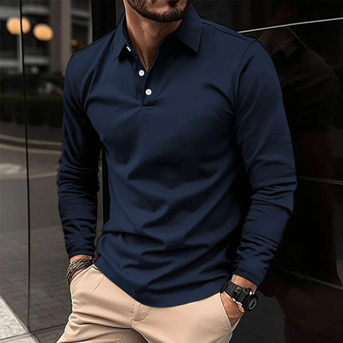 Luca | Smart Casual Long-Sleeved Polo Image