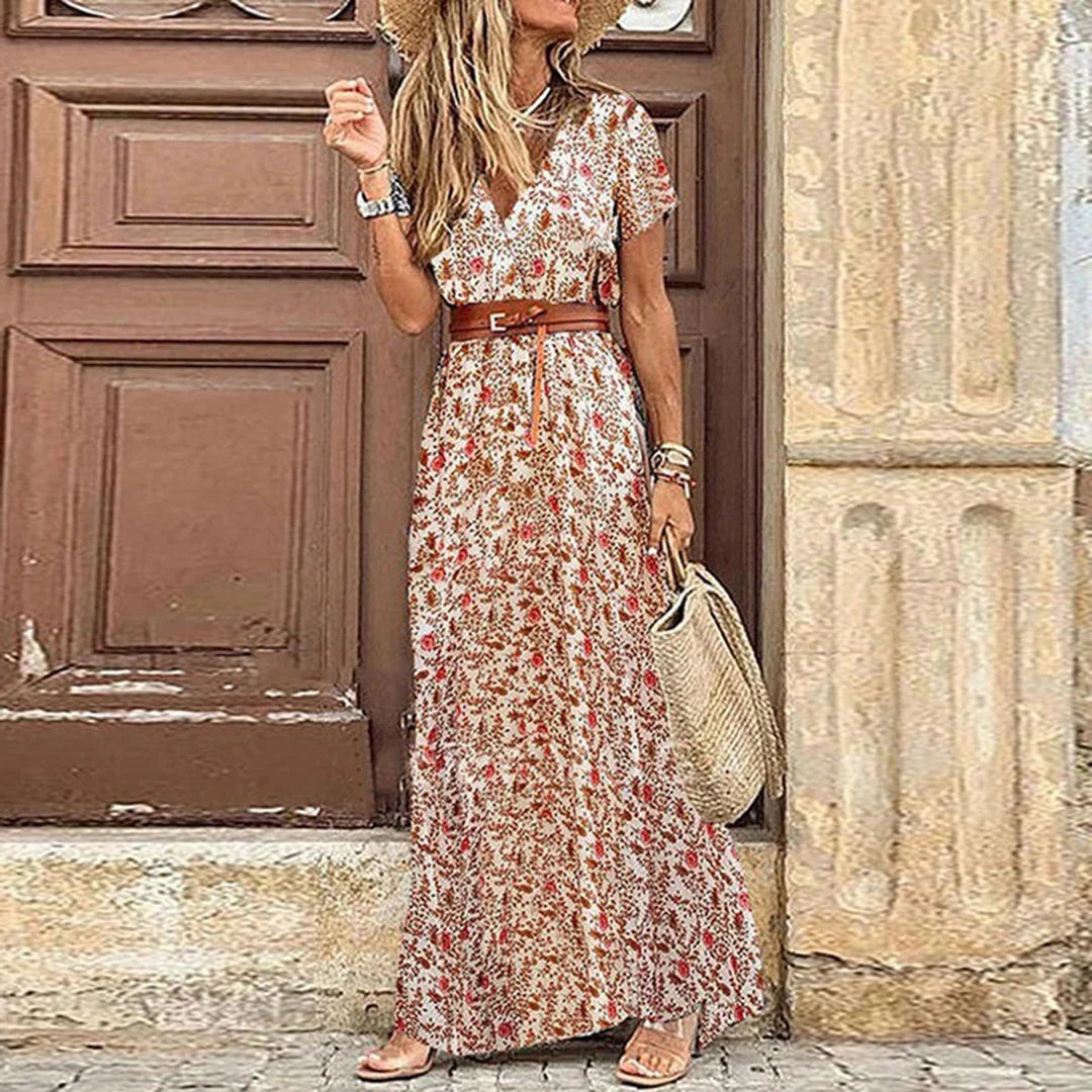 Agnes | V-Neck Boho Maxi Dress Image