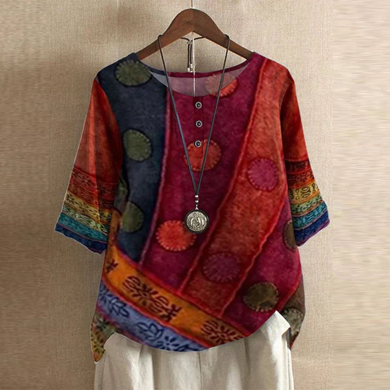 Raina | Casual Retro-Inspired Blouse Image