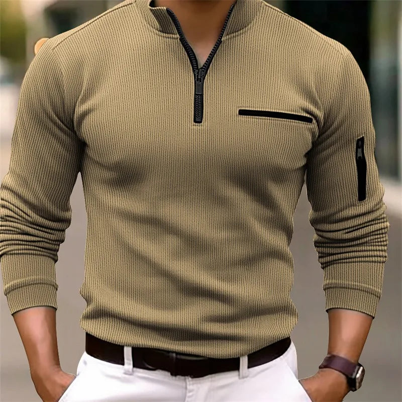 Logan | Classic Quarter Zip Sweater Image