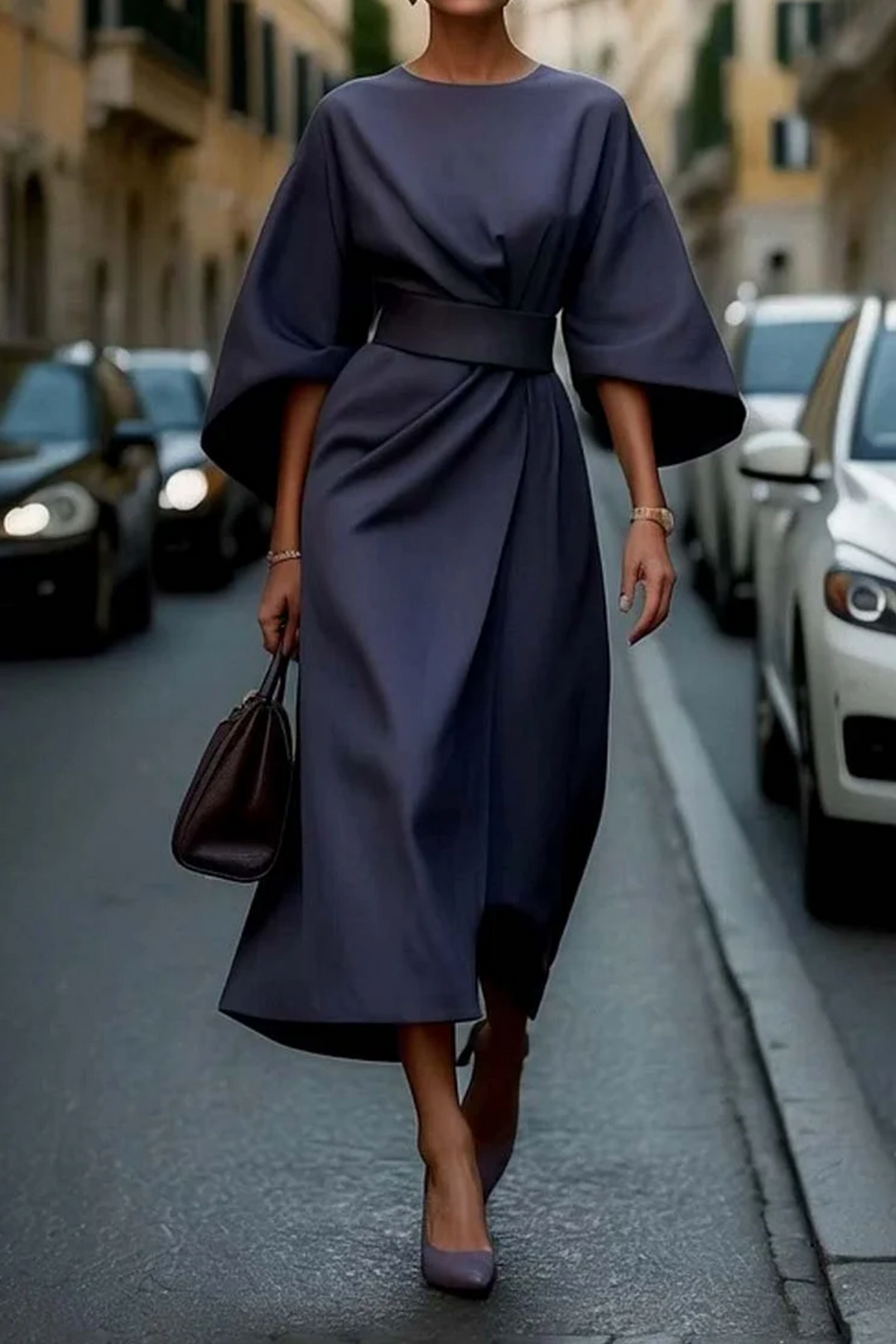 Rachel | Elegant Lantern Sleeves Dress Image