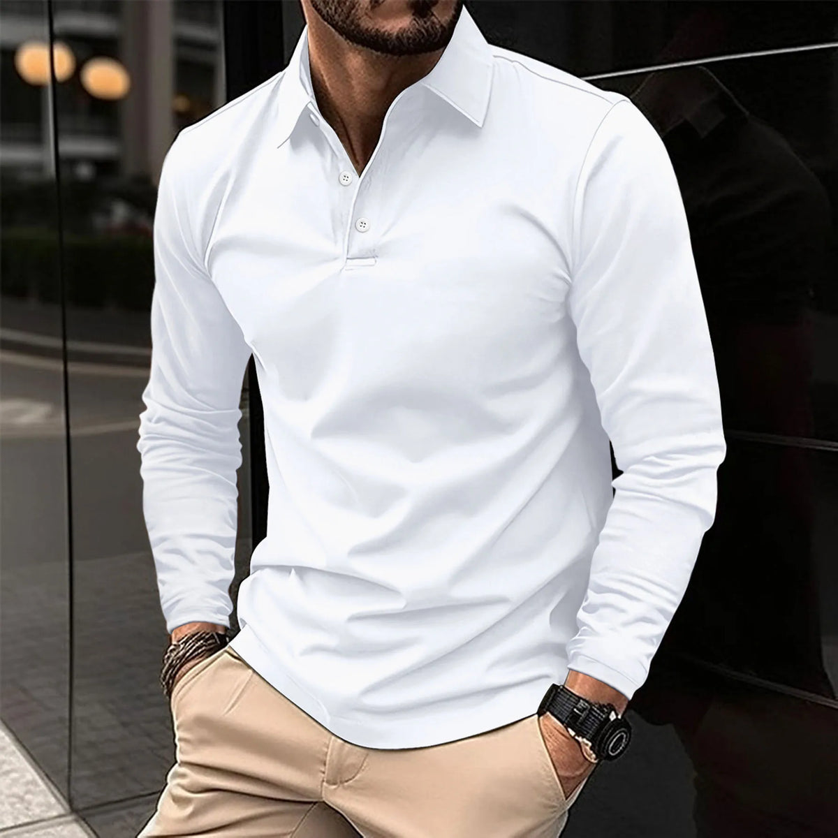 Luca | Smart Casual Long-Sleeved Polo