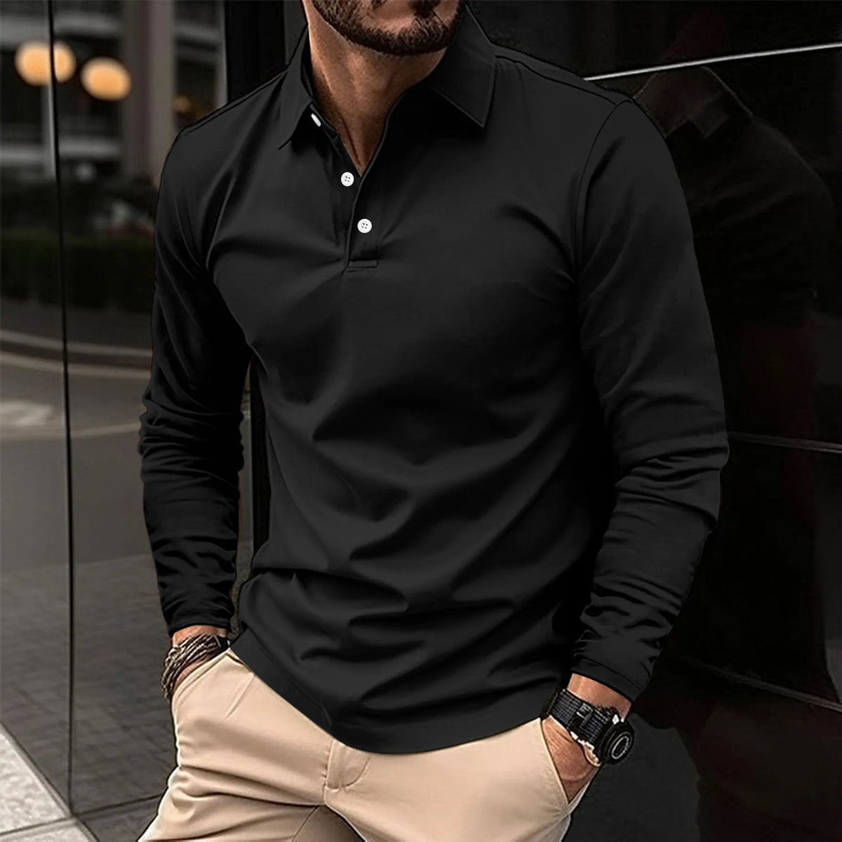 Luca | Smart Casual Long-Sleeved Polo Image