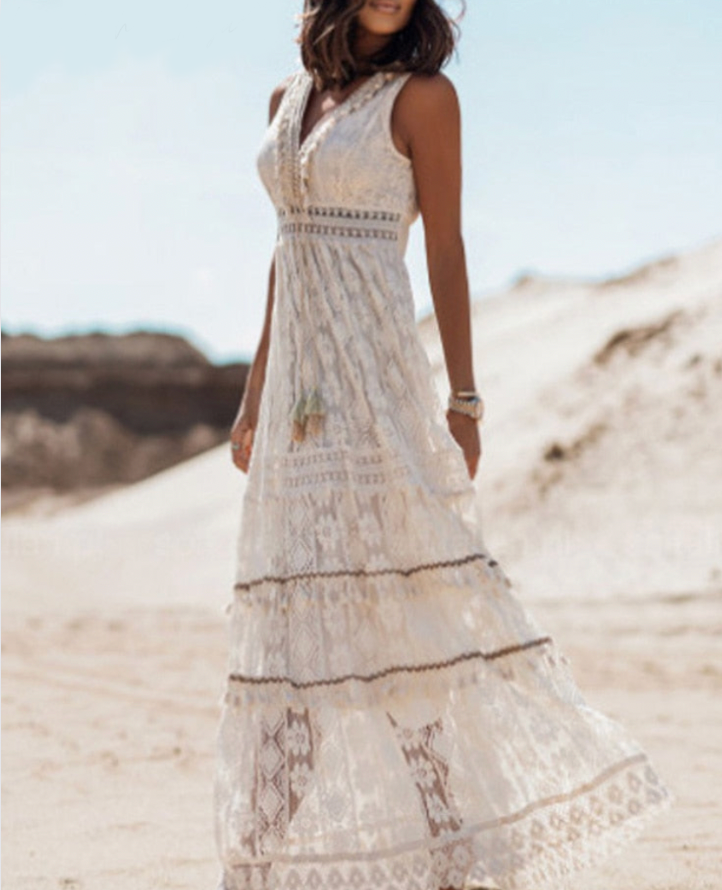 Isabelle | Women’s Summer Dress Boho Maxi | Beach Casual Image