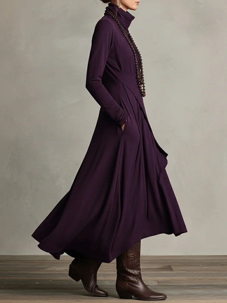 Sierra | Elegant High Neck Maxi Dress Image