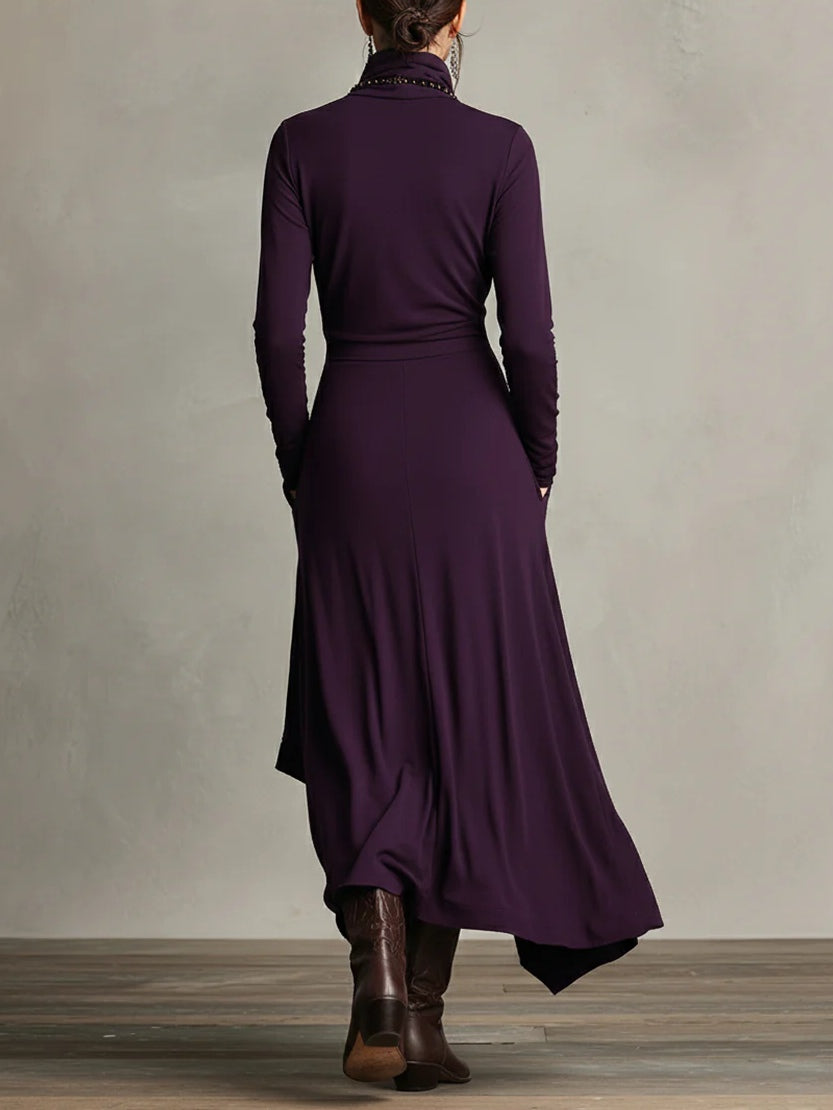 Sierra | Elegant High Neck Maxi Dress Image