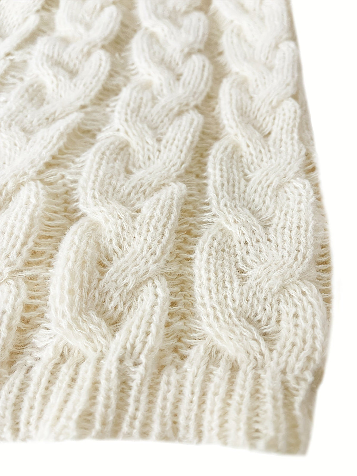 Florence | Relaxed Cable-Knit V-Neck Sweater Image