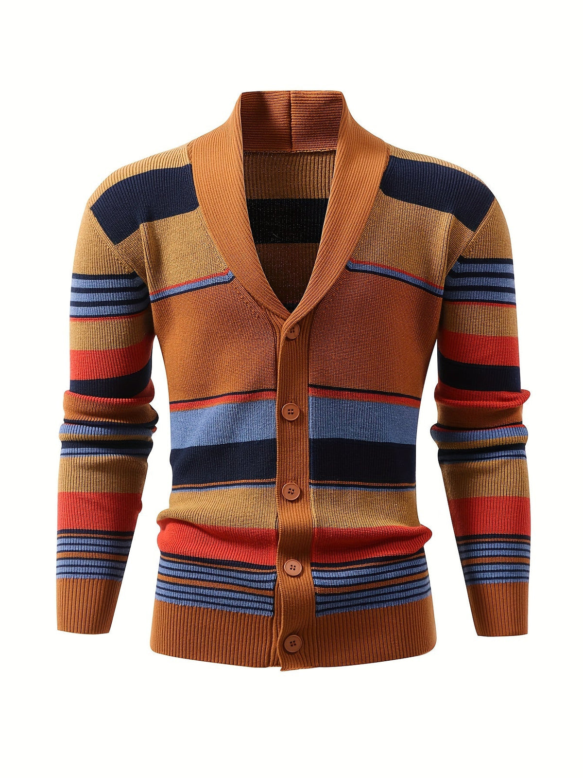 Rensley | Classic Striped Knit Cardigan Image