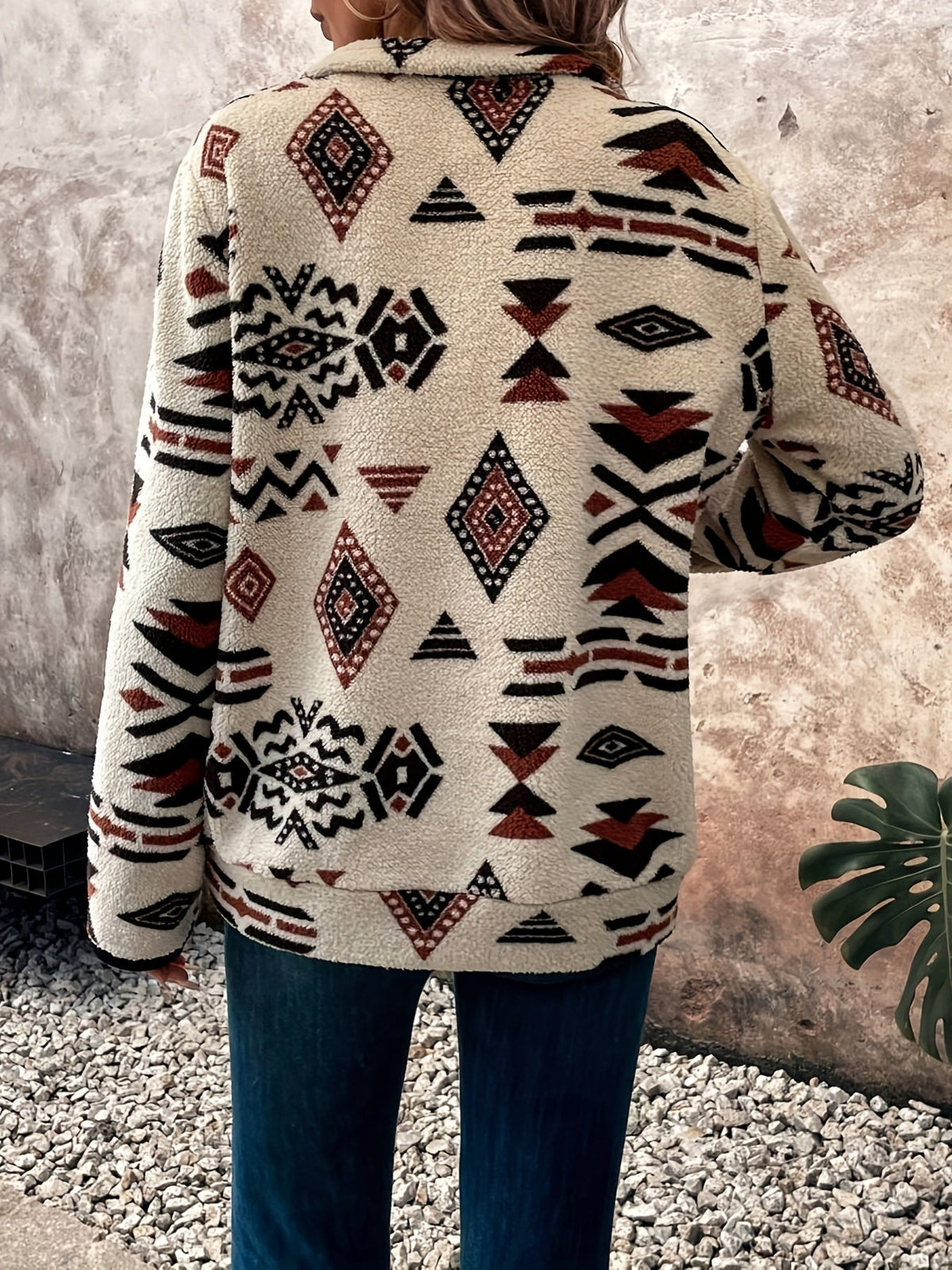 Tabitha | Aztec-Print Quarter-Zip Pullover Image