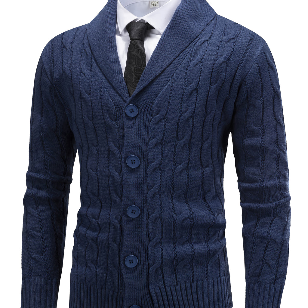 Walter | Shawl Collar Cable Knit Cardigan