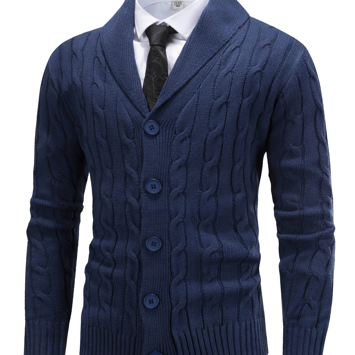 Walter | Shawl Collar Cable Knit Cardigan