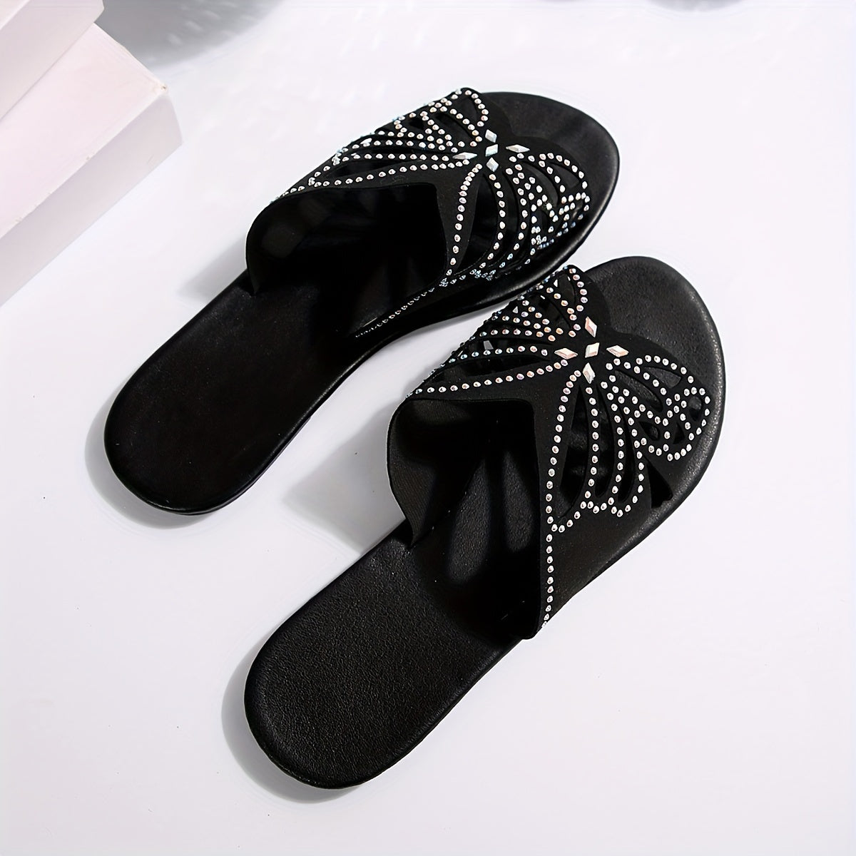 Faye | Sparkling Butterfly Slide Sandals Image
