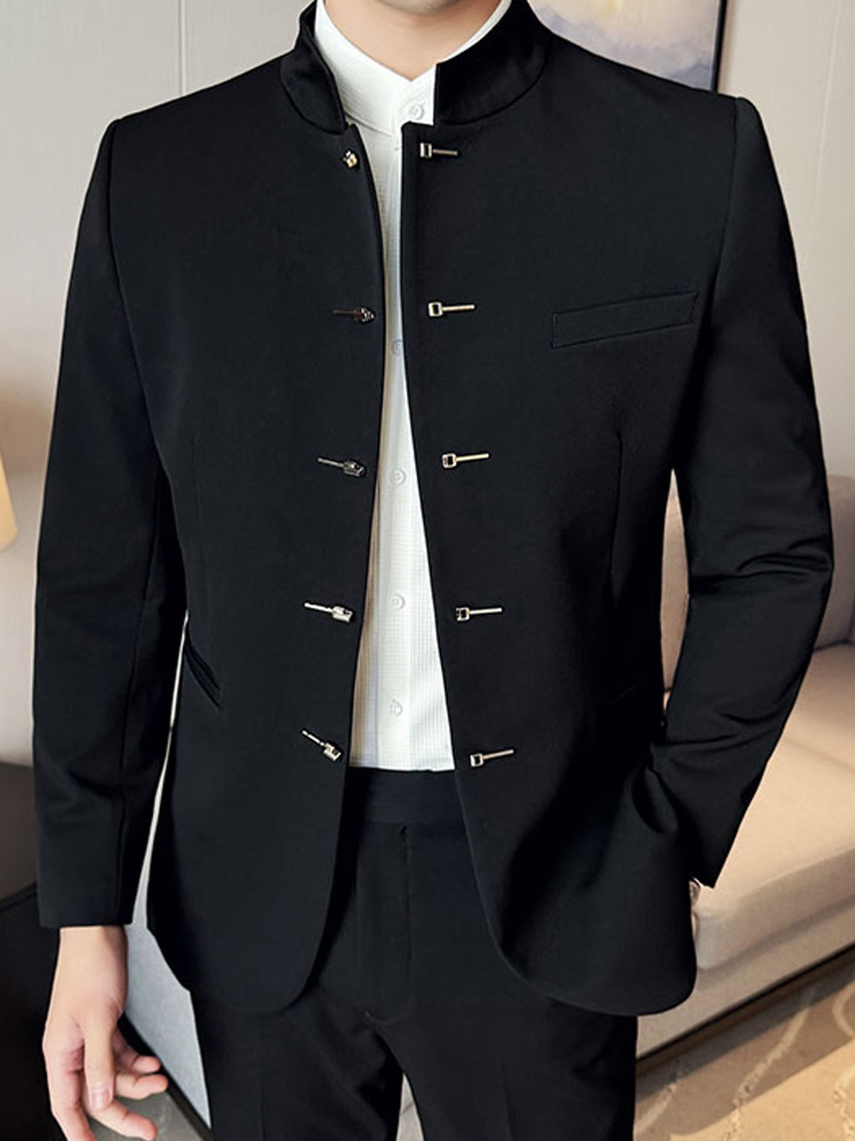 Reginald | Stand Collar Jacket Image