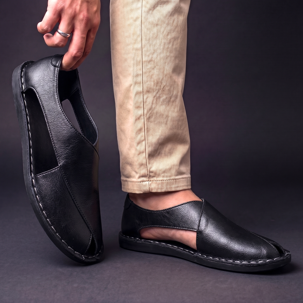Lorenzo | Handcrafted Open-Toe Sandals Image
