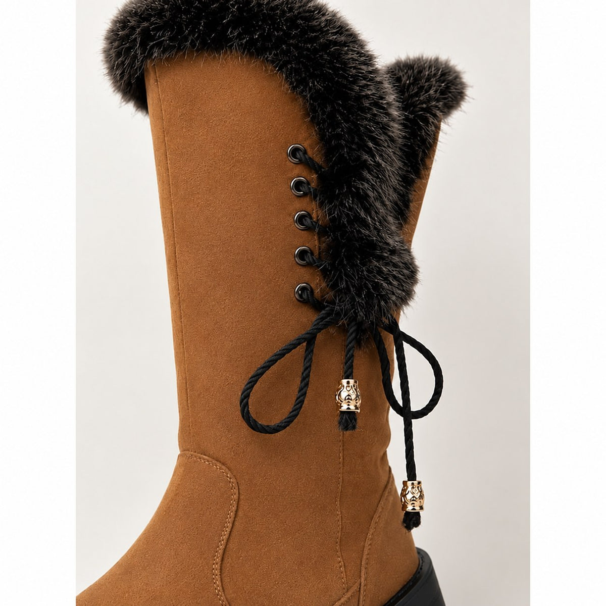 Adriana | Fur-Trimmed Knee-High Winter Boots