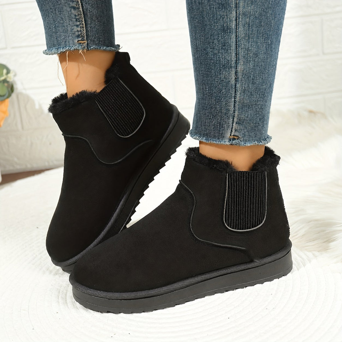 Adrienne | Cozy Platform Ankle Boots