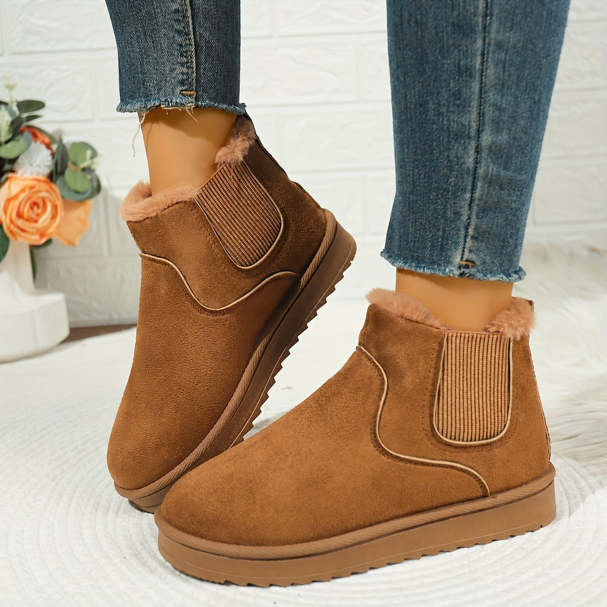 Adrienne | Cozy Platform Ankle Boots Image