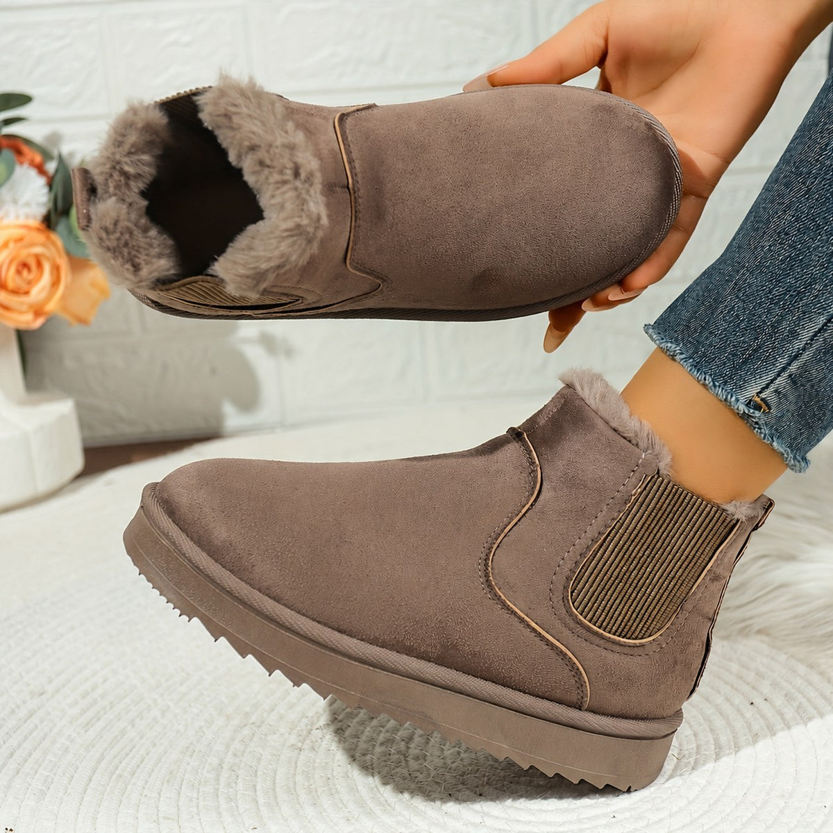 Adrienne | Cozy Platform Ankle Boots