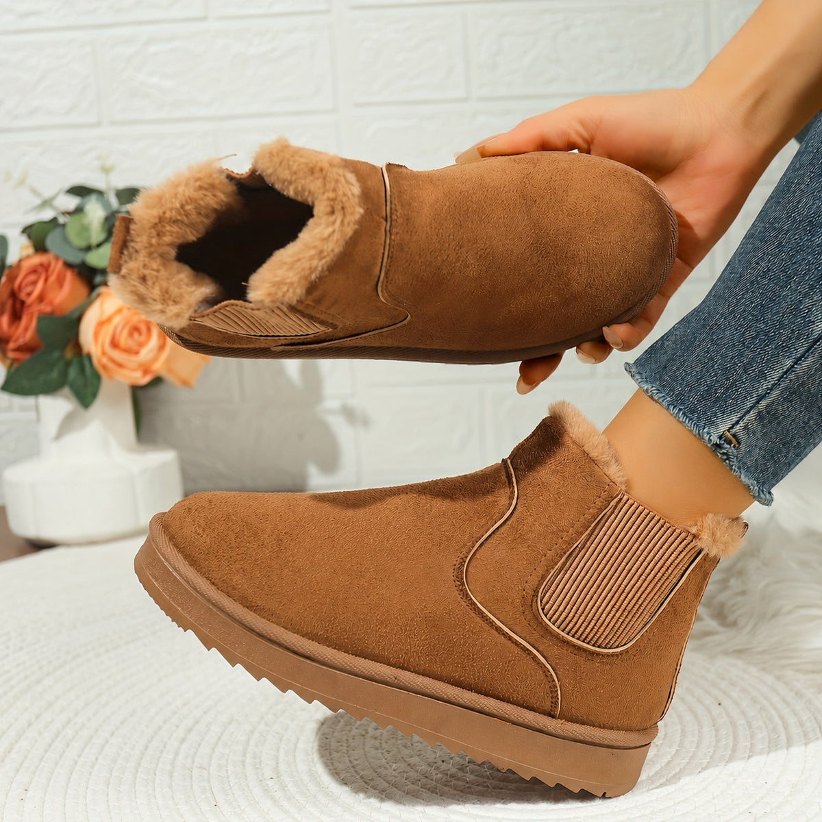Adrienne | Cozy Platform Ankle Boots