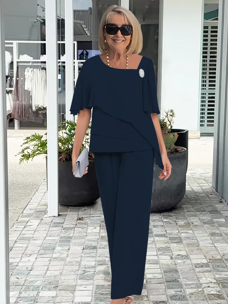 Caroline | Elegant Wide Sleeve and Trouser Set Image