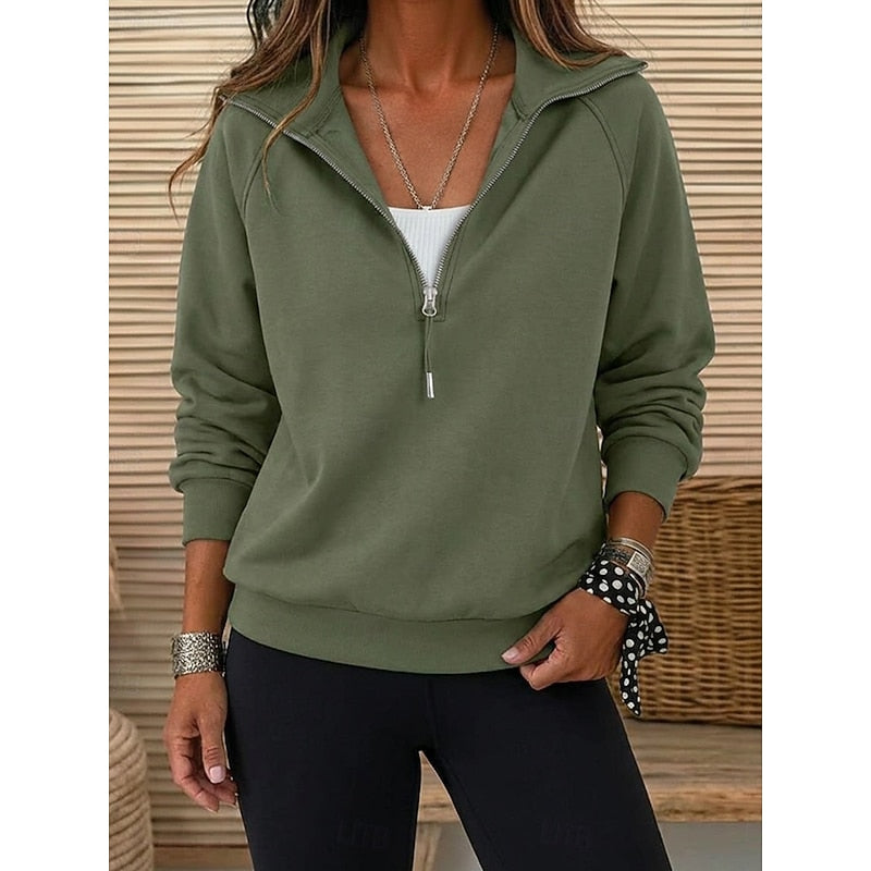 Cassandra | Quarter-Zip Lapel Sweatshirt Image