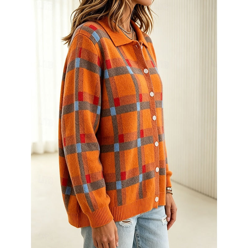 Rosalind | Classic Plaid Button Cardigan Image