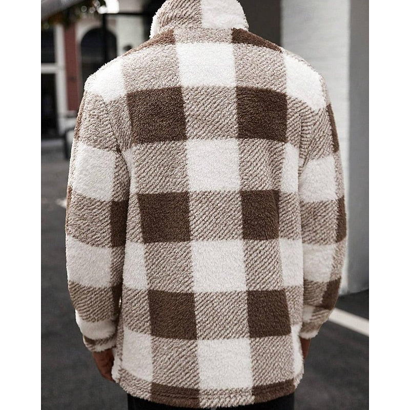 Merritt | Checked Standing-Collar Jacket Image