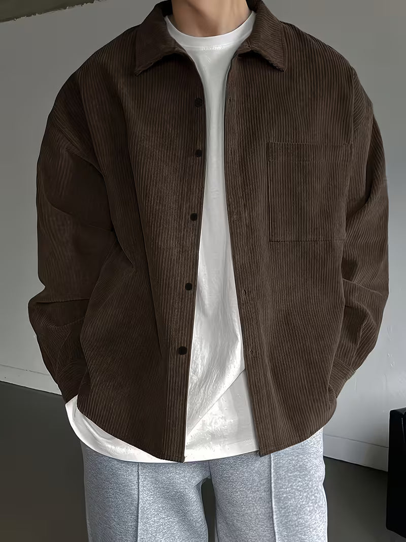 Jonas | Casual Long Sleeve Corduroy Jacket Image