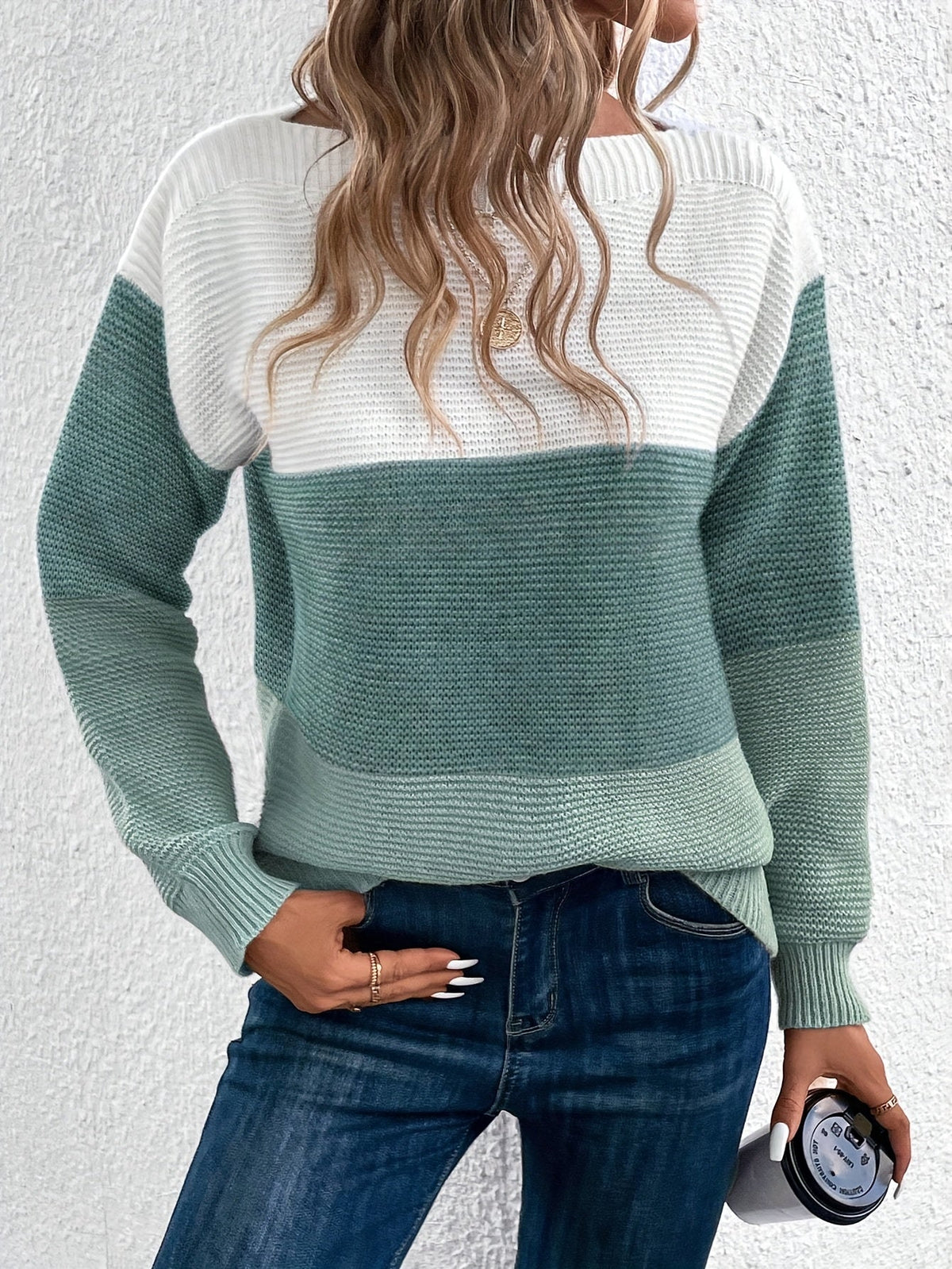 Serena | Color-Blocked Drop-Shoulder Sweater Image