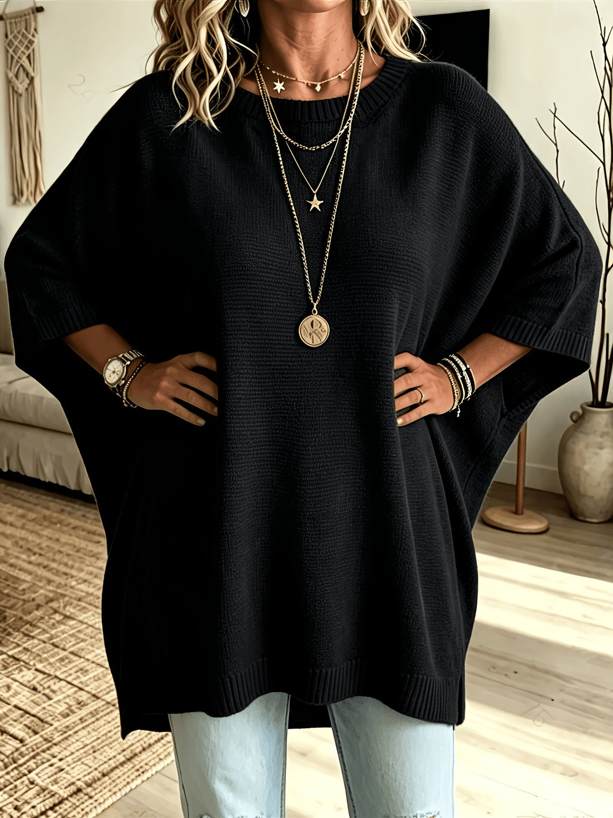 Arlene | Relaxed Batwing Sweater Image