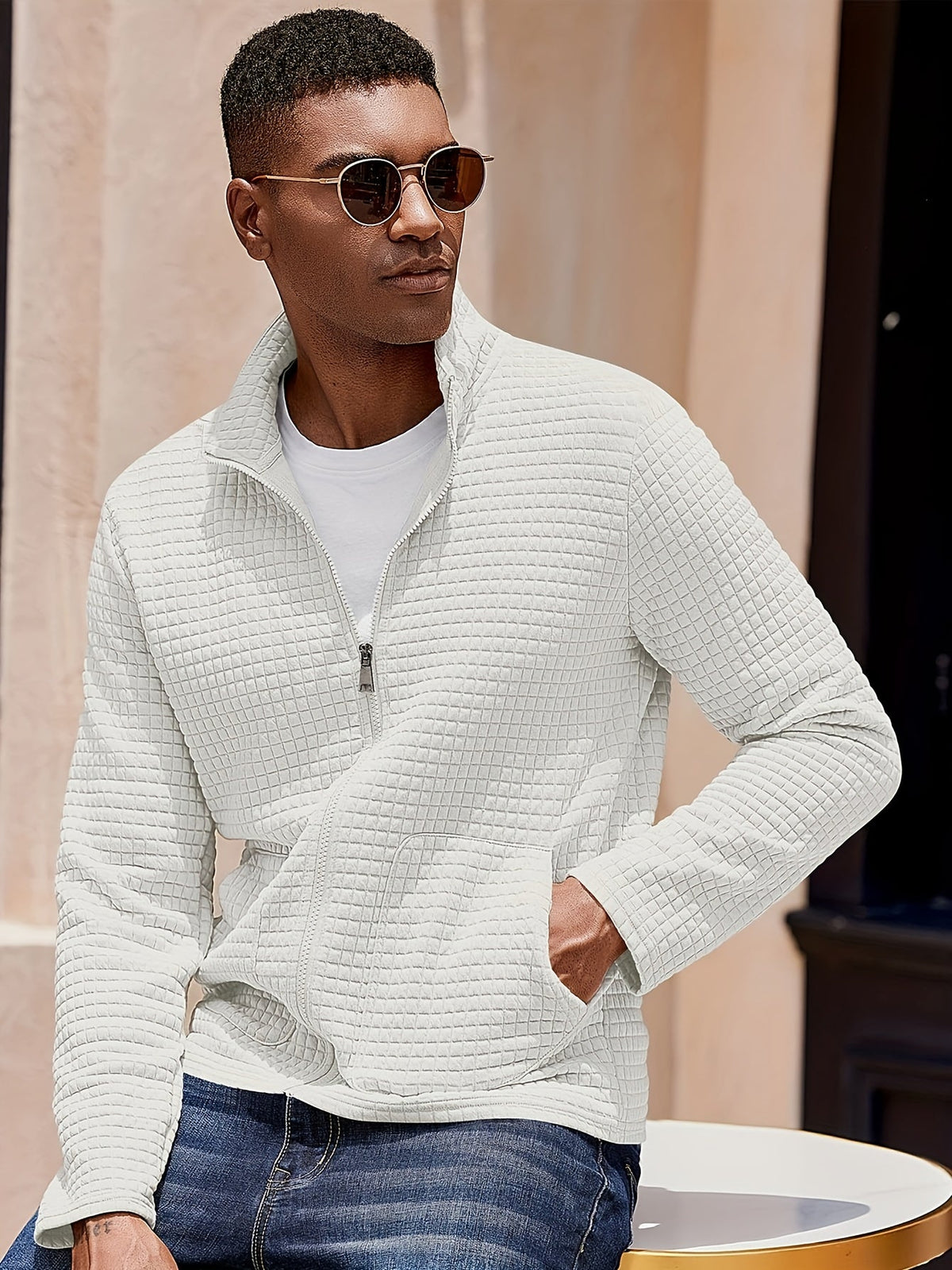 Hugo | Textured Zip-Up Jacket Image