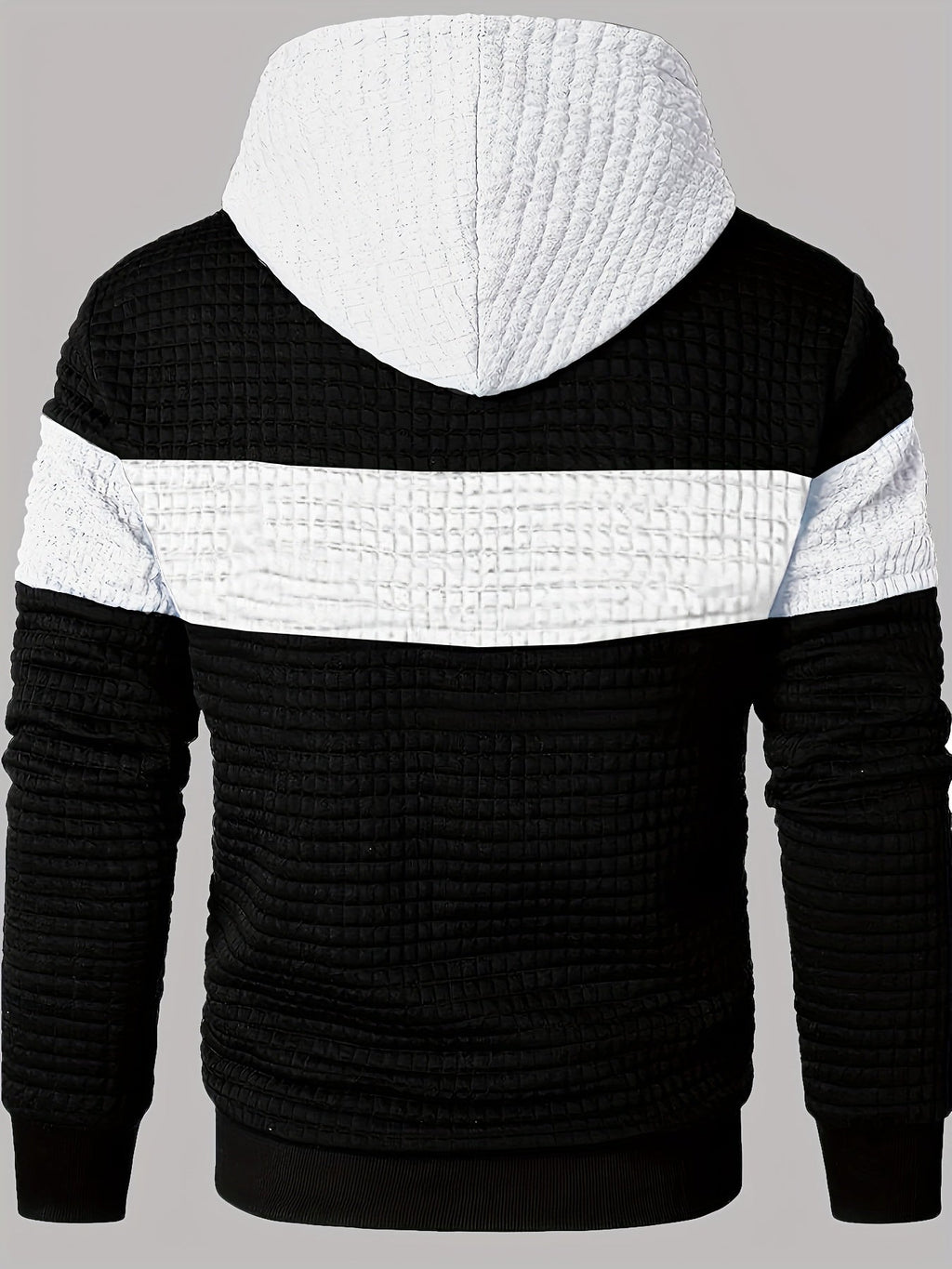 Hayes | Textured Colour-Block Hoodie