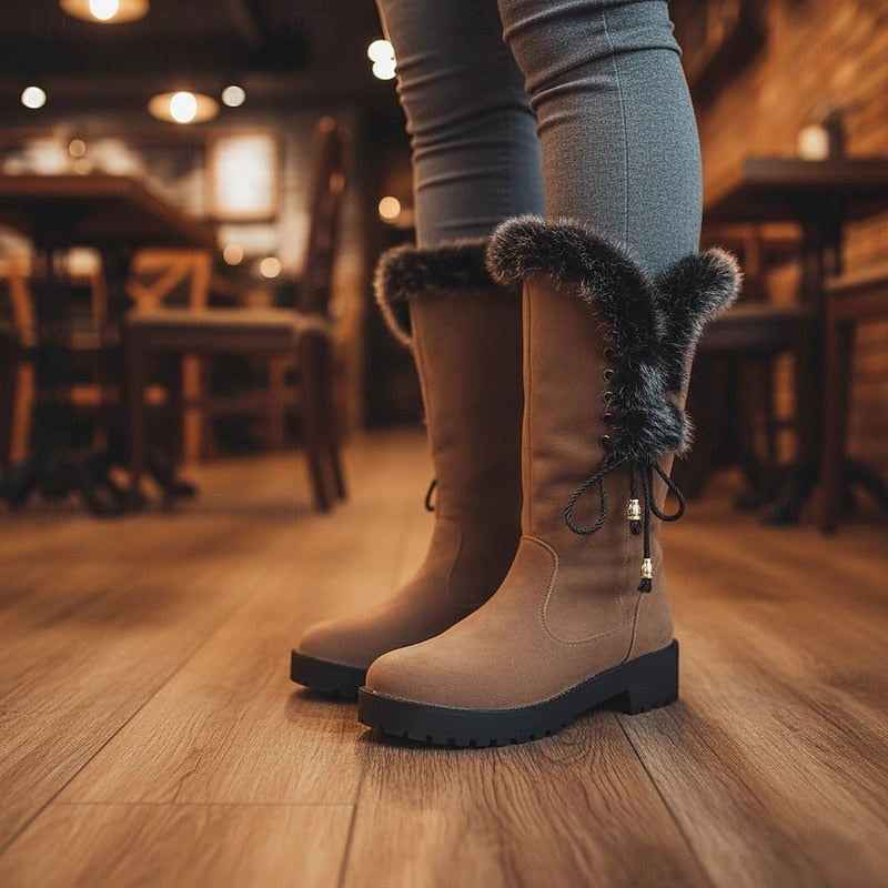 Adriana | Fur-Trimmed Knee-High Winter Boots Image