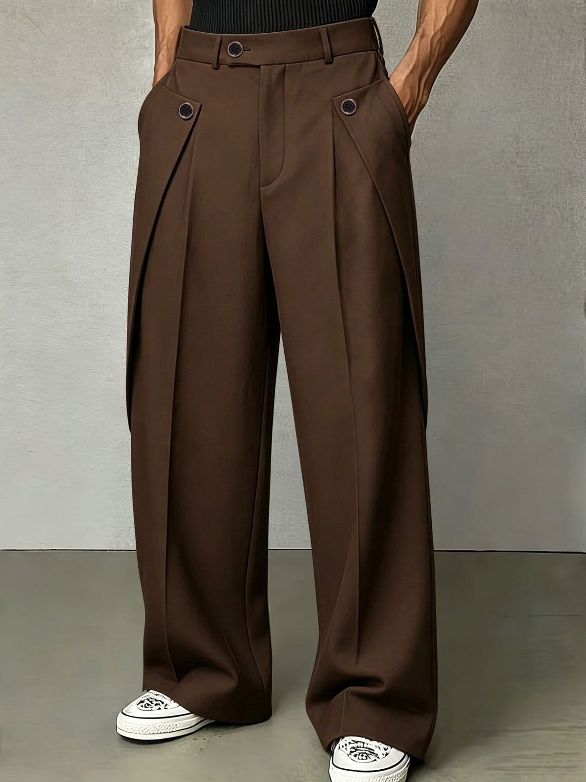 Hudson | Pleated Wide-Leg Trousers Image
