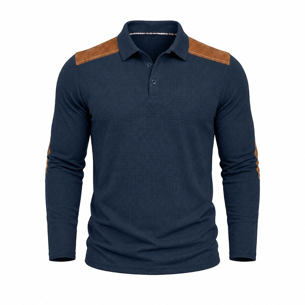Bennett | Textured Colour Block Polo Shirt